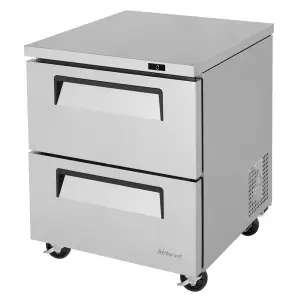 Turbo Air TUF-28SD-D2-N 27 1/2" W Undercounter Freezer w/ (1) Section & (2) Drawers, 115v