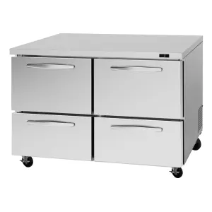 Turbo Air PUF-48-D4-N 48 1/4" W Undercounter Freezer w/ (2) Sections & (4) Drawers, 115v