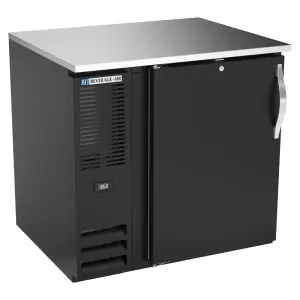 Beverage-Air BB36HC-B 36" Bar Refrigerator - 1 Swinging Solid Door, Black, 115v