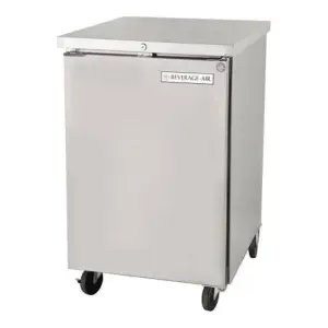 Beverage-Air BB24HC-1-S 24" Bar Refrigerator - 1 Swinging Solid Door, Stainless, 115v