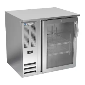 Beverage-Air BB36HC-G-S 36" Bar Refrigerator - 1 Swinging Glass Door, Stainless, 115v