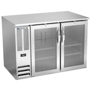 Beverage-Air BB48HC-G-S 48" Bar Refrigerator - 2 Swinging Glass Doors, Stainless, 115v