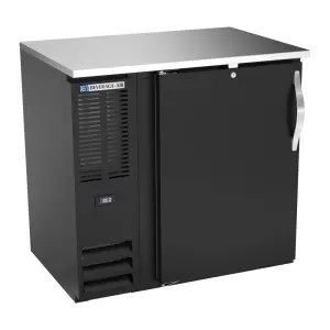Beverage-Air BBN36HC-F-B 36" Bar Refrigerator - 1 Swinging Solid Door, Black, 115v