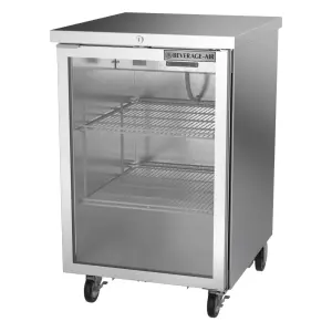Beverage-Air BB24HC-1-FG-S 24" Bar Refrigerator - 1 Swinging Glass Door, Stainless, 115v