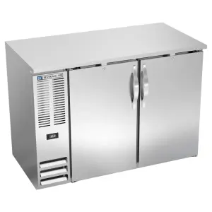 Beverage-Air BBN48HC-S 48" Bar Refrigerator - 2 Swinging Solid Doors, Stainless, 115v