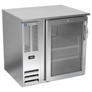 Beverage-Air BB36HC-FG-S 36" Bar Refrigerator - 1 Swinging Glass Door, Stainless, 115v