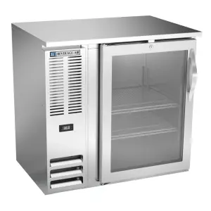Beverage-Air BBN36HC-FG-S 36" Bar Refrigerator - 1 Swinging Glass Door, Stainless, 115v