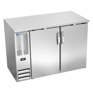 Beverage-Air BBN48HC-F-S 48" Bar Refrigerator - 2 Swinging Solid Doors, Stainless, 115v