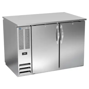 Beverage-Air BB48HC-F-PT-S 48" Pass Thru Bar Refrigerator - 4 Swinging Solid Doors, Stainless, 115v