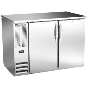 Beverage-Air BBN48HC-F-PT-S 48" Bar Refrigerator - 4 Swinging Solid Doors, Stainless, 115v