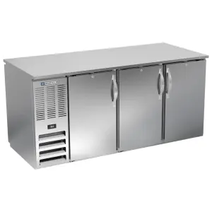 Beverage-Air BB72HC-PT-S 72" Pass Thru Bar Refrigerator - 6 Swinging Solid Doors, Stainless, 115v