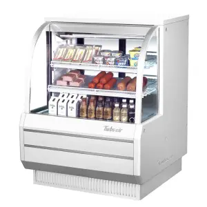 Turbo Air TCDD-48H-W-N 48-1/2" Full Service Deli Case w/ Curved Glass - (3) Levels, 115v