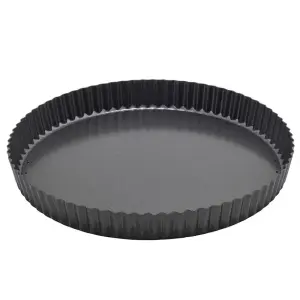 Winco FQP-12 12" Quiche Pan - Non-Stick, Carbon Steel