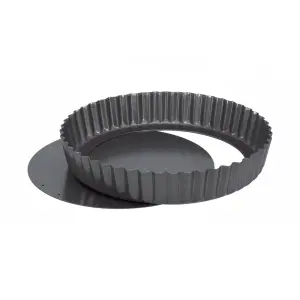 Winco FQP-8 8" Quiche Pan - Non-Stick, Carbon Steel