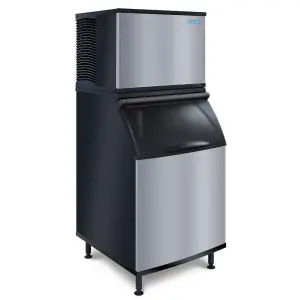 Koolaire KYT0400W/K570 422 lb KYT Series Half Cube Ice Machine w/ Bin - 532 lb Storage, Water Cooled, 115v