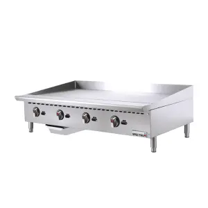 Winco NGGD-48M 48" Gas Griddle w/ Manual Controls - 3/4" Steel Plate, Natural Gas, Convertible