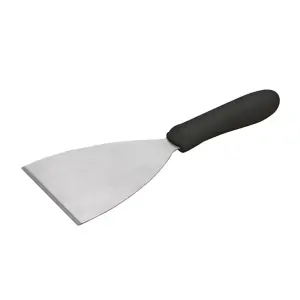 Winco TKP-40 4 7/8" Scraper w/ Black Plastic Handle, Stainless Steel