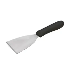 Winco TKP-32 4 1/2" Scraper w/ Black Plastic Handle, Stainless Steel