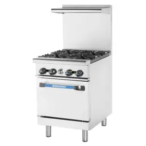 Turbo Air TAR-4 24" 4 Burner Gas Range w/ Standard Oven, Liquid Propane