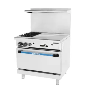 Turbo Air TARG-24G2B 36" 2 Burner Gas Range w/ Griddle & Standard Oven, Natural Gas