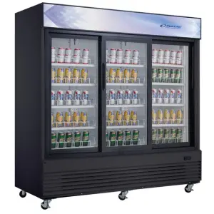 DSM-68SR Commercial Glass Sliding 3-Door Merchandiser Refrigerator